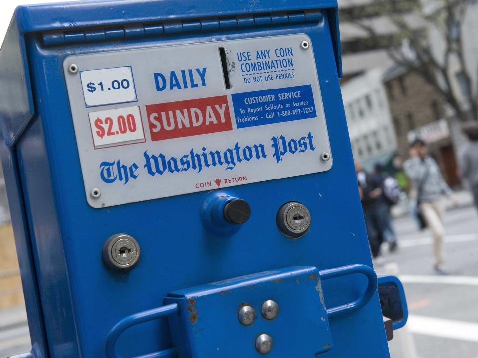 washington post newspaper box