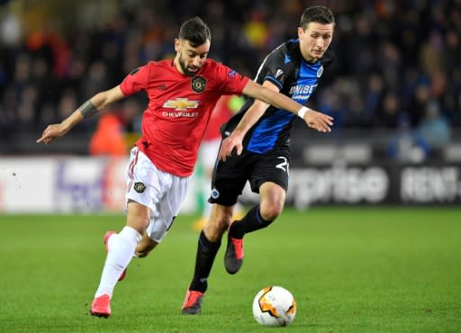 Bruno Fernandes (L) provided a spark off the bench in a brief cameo for United