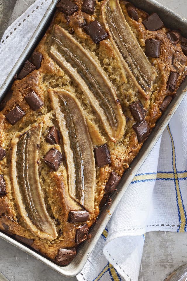 <p>This sweet banana-chocolate combo dish is especially perfect if you also have dishwashing duty...</p><p><em><a href="https://www.countryliving.com/food-drinks/recipes/a41637/one-bowl-chocolate-banana-bread-recipe/" rel="nofollow noopener" target="_blank" data-ylk="slk:Get the recipe from Country Living »;elm:context_link;itc:0;sec:content-canvas" class="link ">Get the recipe from Country Living »</a></em></p>