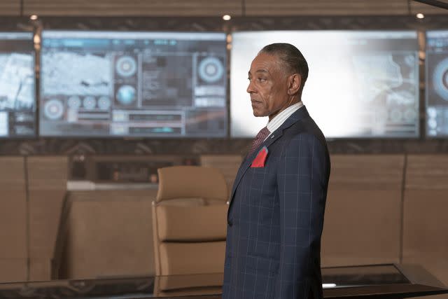 <p>Panagiotis Pantazidis/Amazon Studios</p> Giancarlo Esposito as Stan Edgar on 'The Boys'.