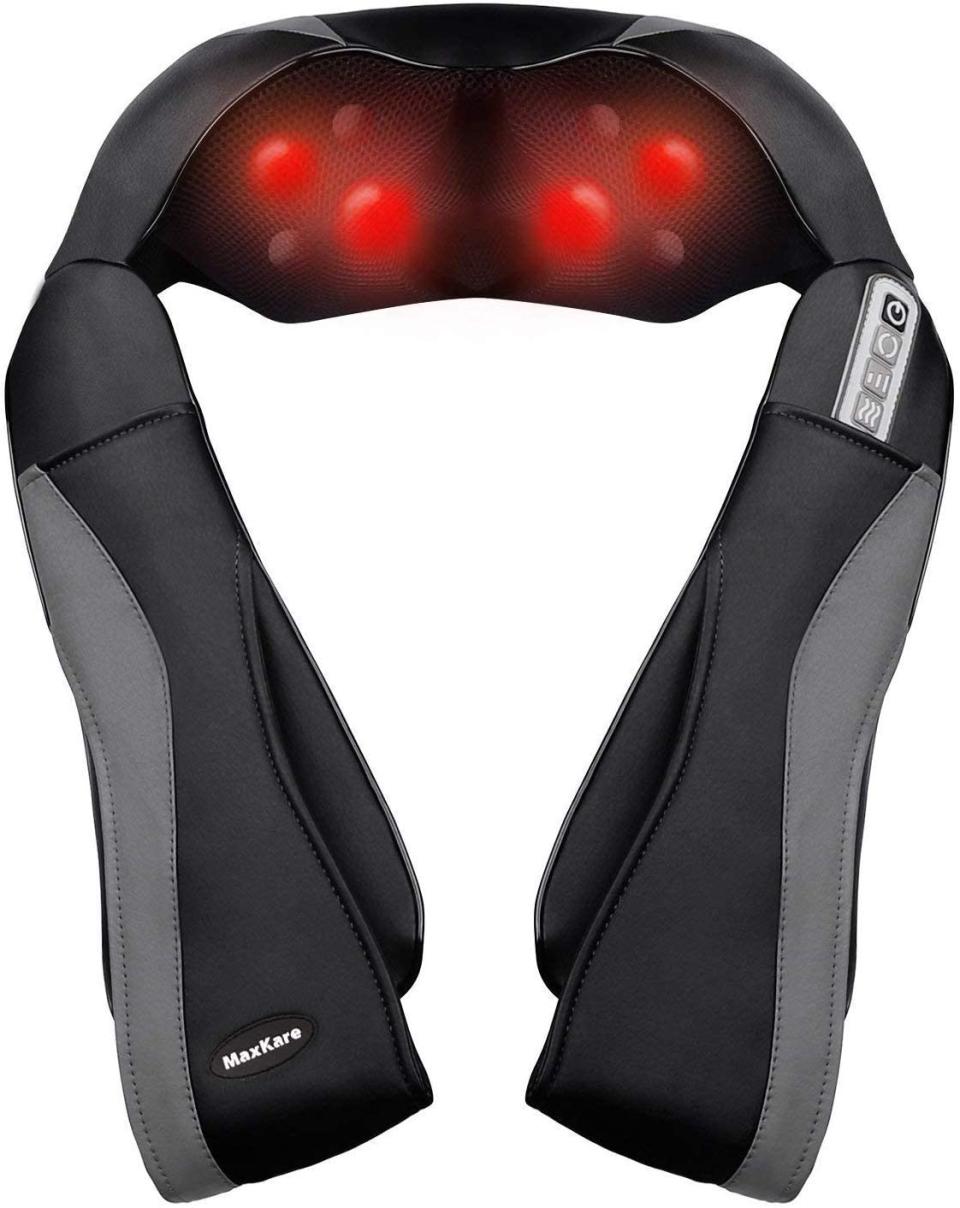 MawKare Shiatsu Back Massager Neck and Shoulder Massagers with Deep Kneading and Heat Massage Therapy