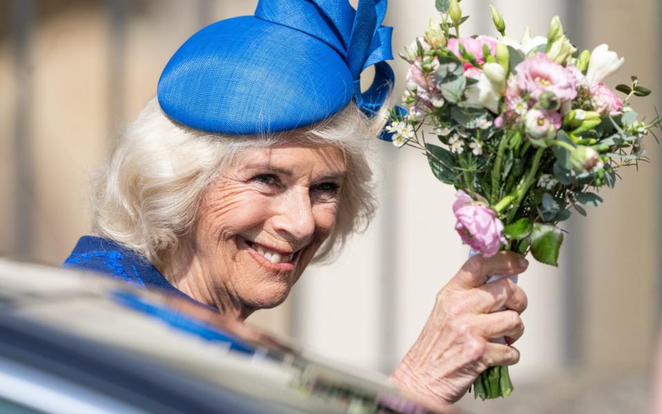 Camilla, Queen Consort attends the Easter Mattins Service at Windsor Castle - Samir Hussein