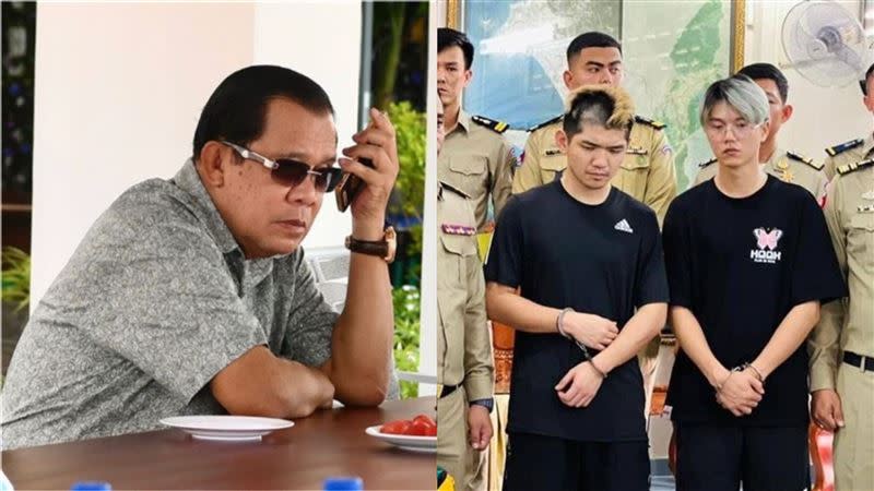針對晚安小雞一案，柬埔寨前總理洪森呼籲司法部門勿給予減刑或特赦。（圖／翻攝自洪森臉書、柬埔寨警方提供）