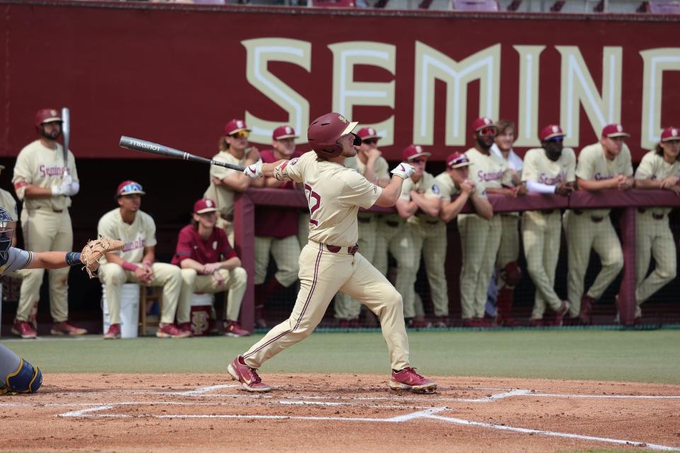 FSU's hitting attack is led by sophomore first baseman James Tibbs.