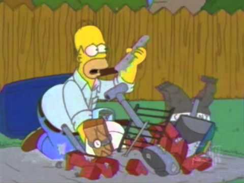 Homer Tries to Build a BBQ Pit