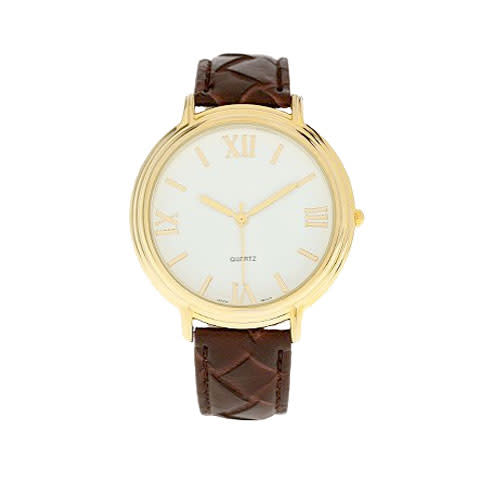 Urban Outfitters brown leather woven watch, $38