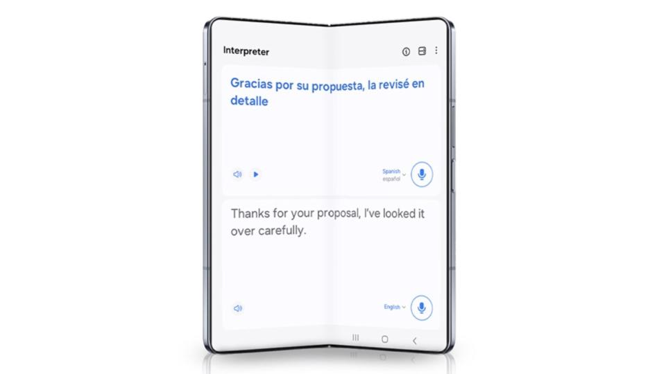 Las funciones Live Translate e Interpreter de Galaxy IA permiten traducir conversaciones a 13 idiomas diferentes en tiempo real