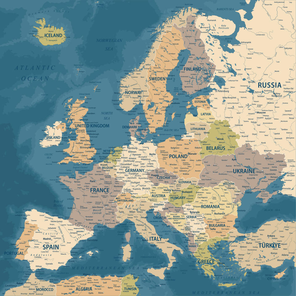 Europe - Highly Detailed Vector Map of the Europe. Ideally for the Print Posters