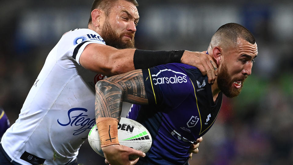 Nelson Asofa-Solomona escaped with a fine for his fifth charge of the 2022 NRL season. (Photo by Quinn Rooney/Getty Images)