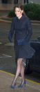 <p>Kate went for a navy ensemble for a charity event in London. Wearing a pleated skirt by Orla Kiely teamed with a Max Mara top, the Duchess carried a matching bag by Stuart Weitzman and Alexander McQueen pumps. </p><p><i>[Photo: PA]</i></p>