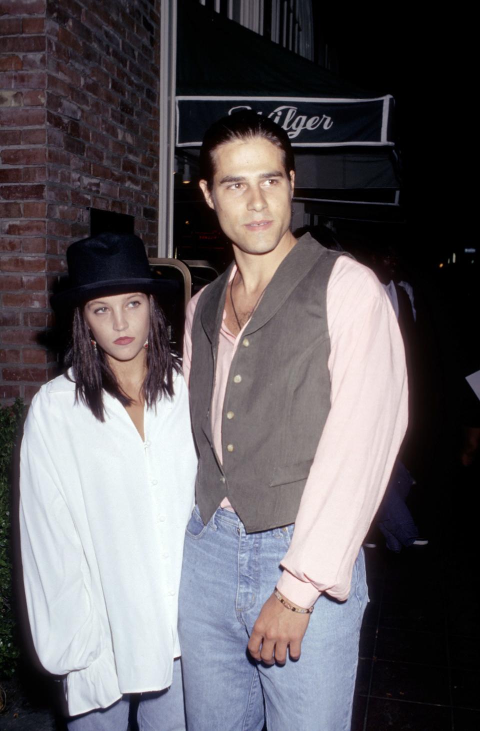 Lisa Marie Presley and Danny Keough at "The Naked Gun 2 1/2: The Smell of Fear" Los Angeles Screening on June 13, 1991