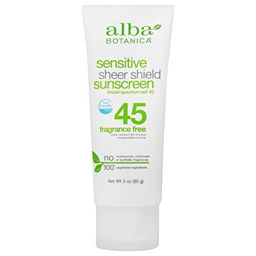 8) Sensitive Sheer Shield Suncreen SPF 45