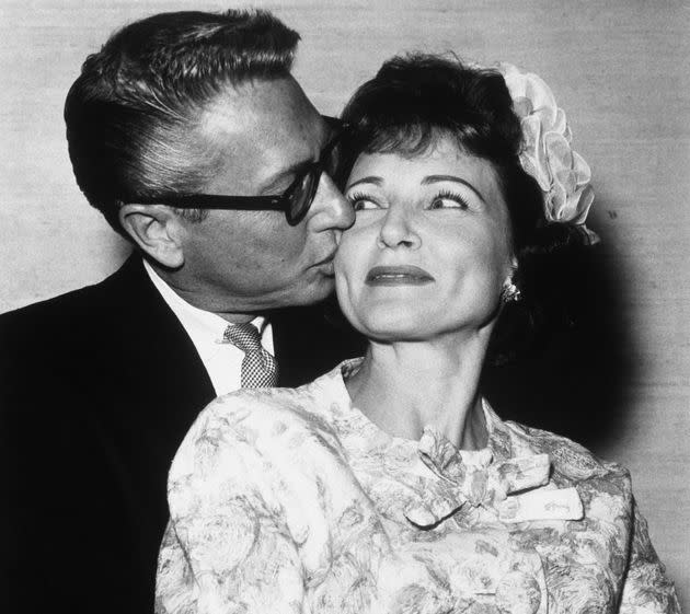 Allen Ludden and Betty White following their wedding at the Sands Hotel in Las Vegas, Nevada on June 14, 1963.  (Photo: Bettmann via Getty Images)