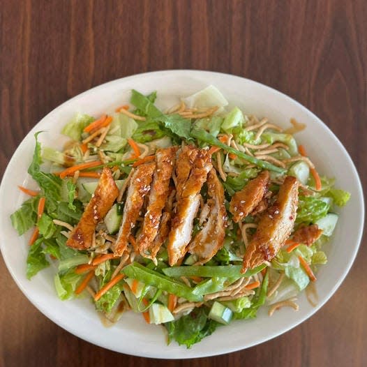 Summer on a plate with  Asian Chicken Salad at Brighams Corner.