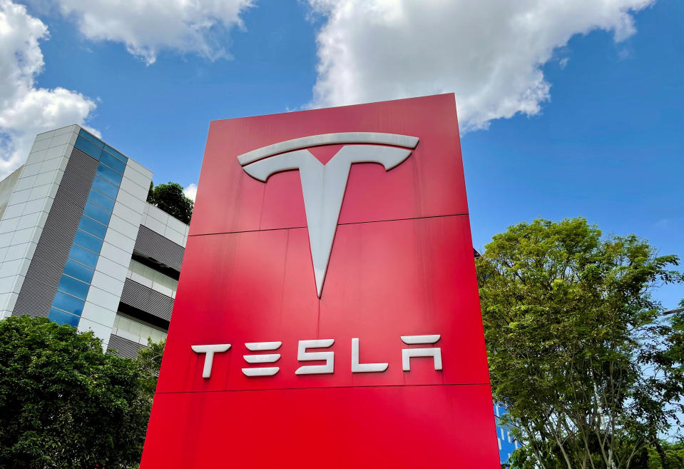 A view of the Tesla service centre in Singapore July 16, 2022. REUTERS/Chen Lin