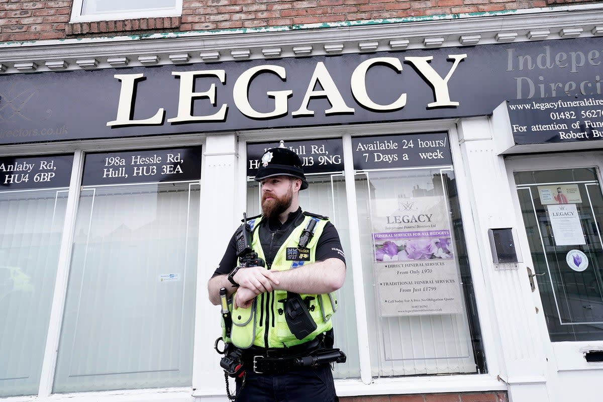 Legacy Independent Funeral Directors was raided over concerns for care of the deceased (Danny Lawson/PA)