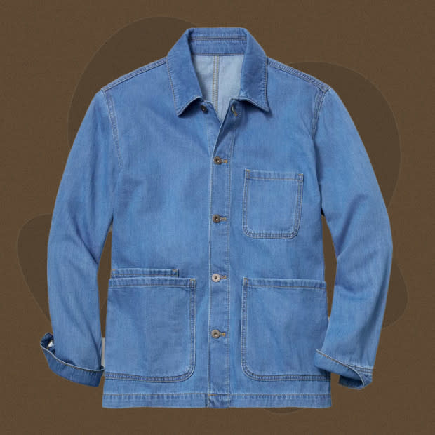 <p>Courtesy of Bonobos</p><p>Bonobos’ take on the denim chore coat is blended with hemp for a soft hand feel from the first wear. It comes with three patch pockets on the front, plus a smaller pocket in one of the pockets, akin to the watch pocket on jeans. The light wash gives it a casual, laid-back look that may sneakily become a daily favorite.</p><p>[$79 (was $129); <a href="https://bonobos.soyxmd.net/c/3422340/768773/11113?subId1=Mj-bestdenimjackets-jzavaleta-080423-update&u=https%3A%2F%2Fbonobos.com%2Fproducts%2Fhemp-denim-overshirt%3F" rel="nofollow noopener" target="_blank" data-ylk="slk:bonobos.com;elm:context_link;itc:0;sec:content-canvas" class="link ">bonobos.com</a>]</p>
