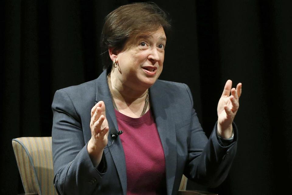 Supreme Court Justice Elena Kagan speaks.