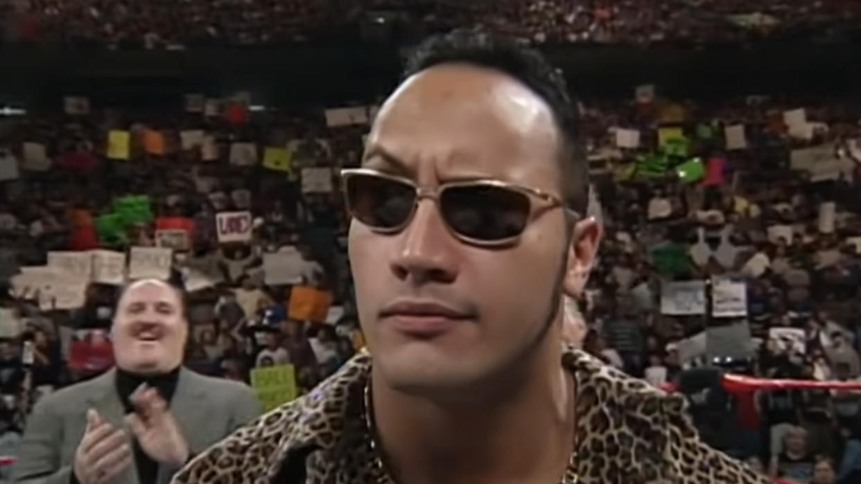  The Rock after joining the Corporation at Monday Night Ra. 