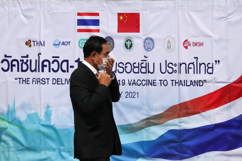 Arrival of a shipment of 200,000 doses of the Sinovac coronavirus disease (COVID-19) vaccine at Bangkok's Suvarnabhumi International Airport