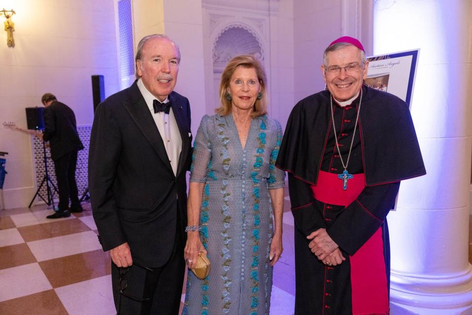 J. Pepe and Emilia Fanjul with Bishop Gerald M. Barbarito at the annual Catholic Charities Caritas Dei Bishop's Gala at The Breakers in Palm Beach on Jan. 25.