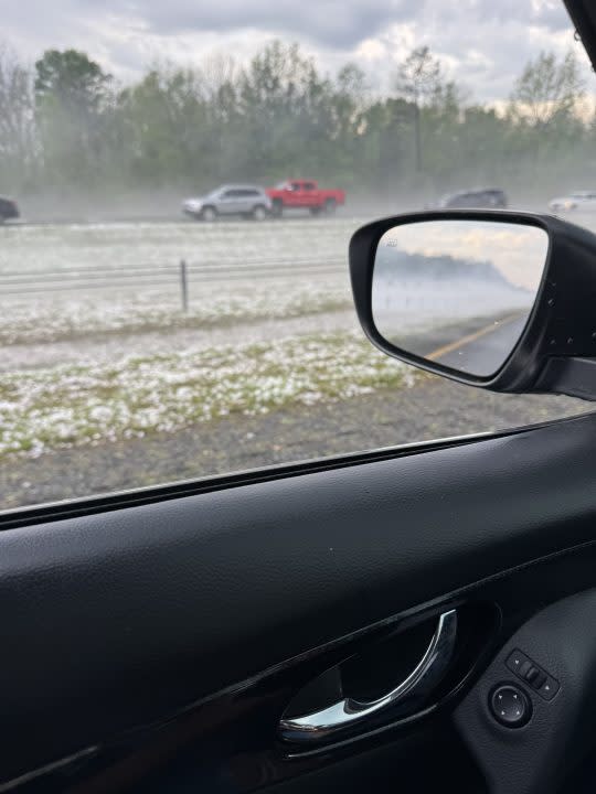 Hail storm off I-77 in Rock Hill