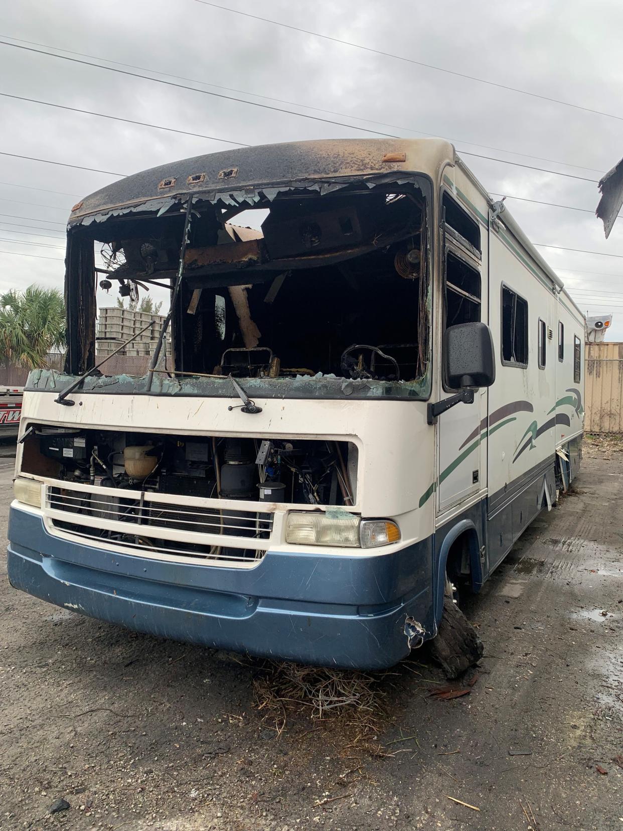 Troopers are on the hunt for a man they say evaded their traffic stop attempts, later fleeing on foot after the motorhome he was driving caught on fire.