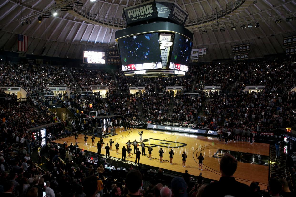 Inside Mackey Arena for the first half of an NCAA men's basketball game, Tuesday, Nov. 9, 2021 in West Lafayette.