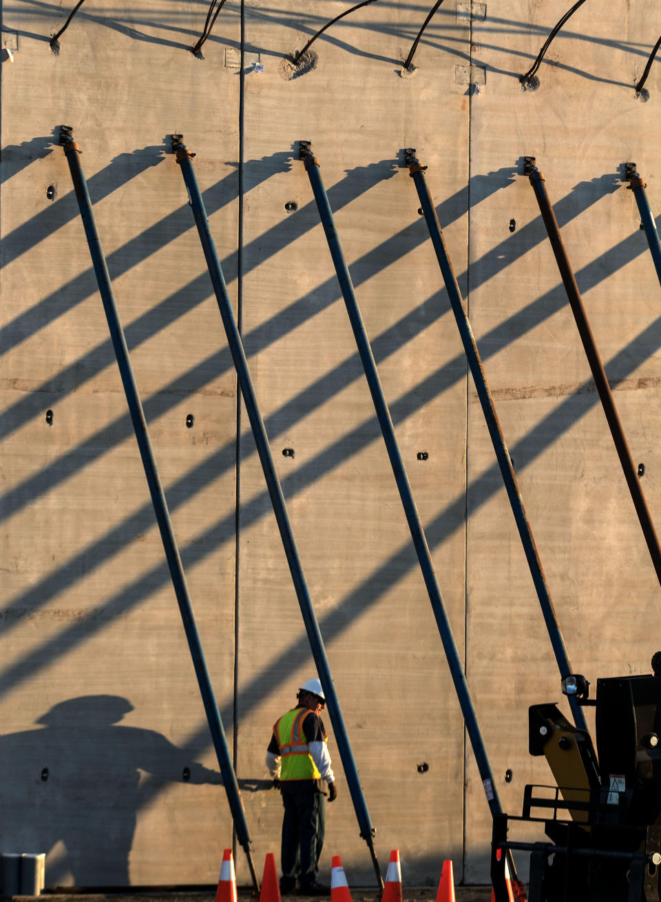 <p>Picture of a prototype of US President Donald Trump’s US-Mexico border wall being built near San Diego, in the US, as seen from across the border from Tijuana, Mexico, on Oct. 5, 2017. (Photo: Guillermo Arias/AFP/Getty Images) </p>