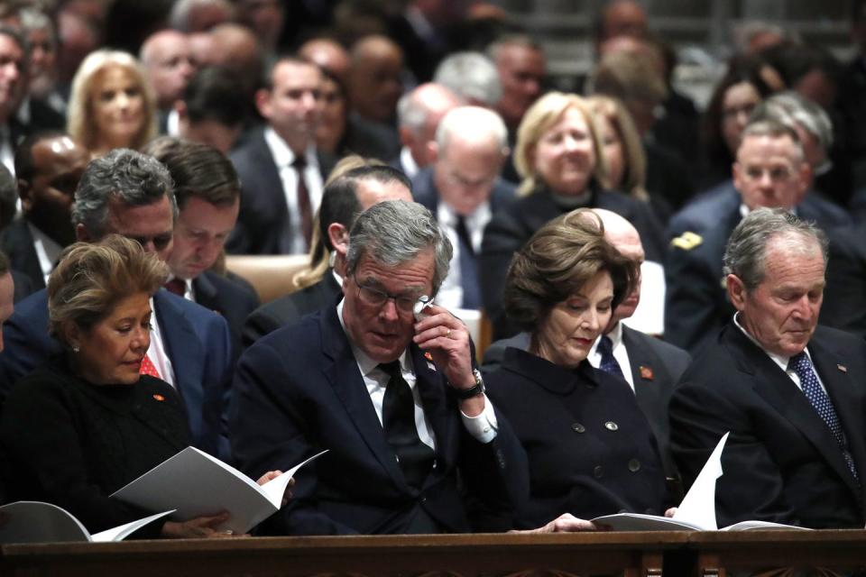 <p>Columba Bush, former Florida Gov. Jeb Bush, former first lady Laura Bush and former President George W. Bush.</p>