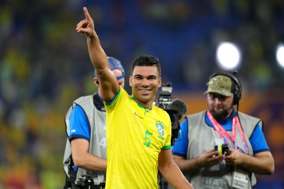 Casemiro pulled the strings as one of Brazil’s best performers despite their quarter-final exit (Nick Potts/PA) (PA Wire)