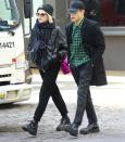 Rami Malek and Lucy Boynton take a casual stroll through N.Y.C. on Monday.