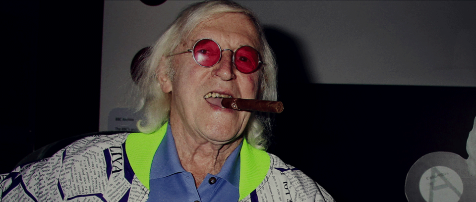 Jimmy Savile hid in plain sight by making jokes about his crimes. (Netflix)