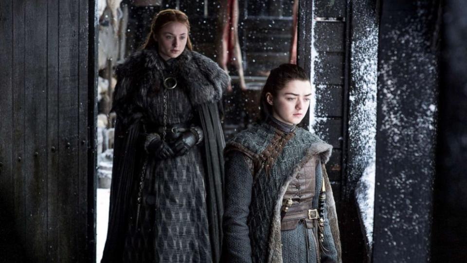 Sophie Turner and Maisie Williams (Credit: HBO)