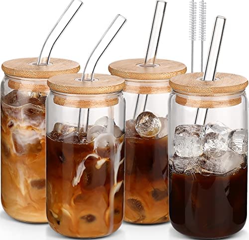 Four 16oz. Glass Cups w/Straws & Lids for $18.93 (Reg. $40) - Kids  Activities, Saving Money, Home Management