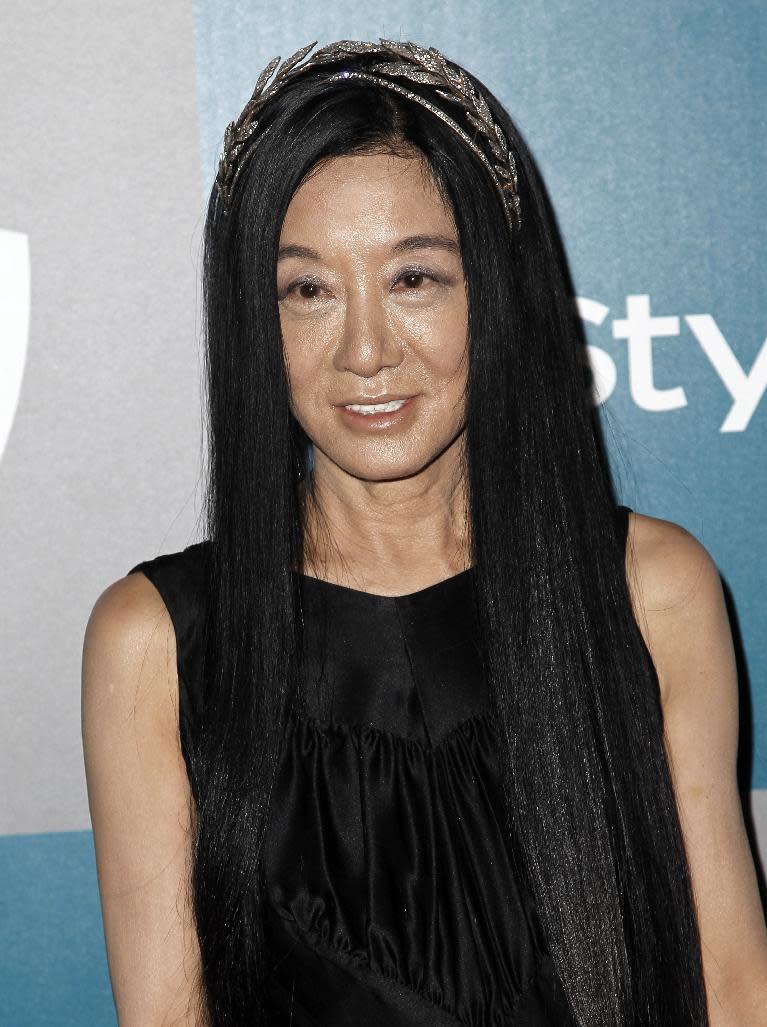 FILE - This Jan. 15, 2012 file photo shows fashion designer Vera Wang at the 2012 Warner Bros. and InStyle Golden Globe After Party at the Beverly Hilton in Los Angeles. Wang, who launched her label with wedding gowns, is separating from her husband Arthur Becker. A statement was issued to Women's Wear Daily earlier this week from company president Mario Grauso that said Wang and Becker "mutually and amicably agreed to separate." The couple married in 1989, when she still worked for Ralph Lauren. They have two daughters. (AP Photo/Matt Sayles, file)