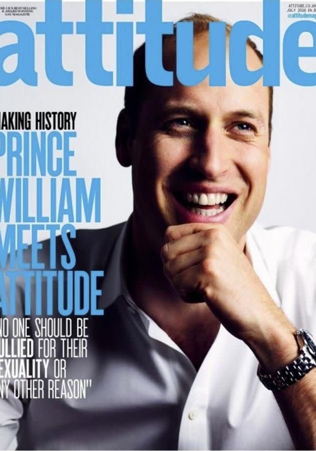 Prince William on the cover of Attitude.