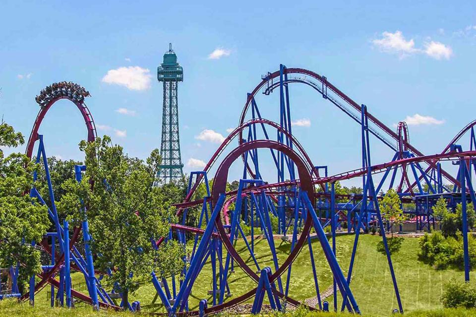 <p>Kings Island</p> The Banshee roller coaster at Kings Island in Ohio