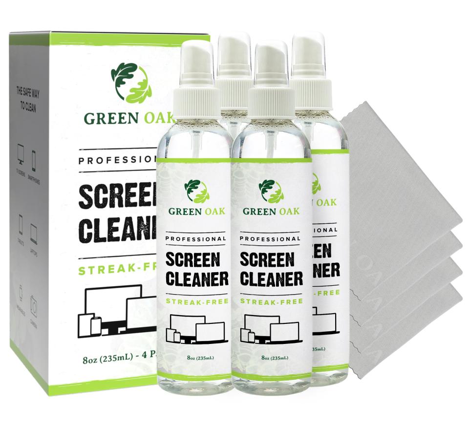 <p><a href="https://go.redirectingat.com?id=74968X1596630&url=https%3A%2F%2Fwww.walmart.com%2Fip%2FScreen-Cleaner-Green-Oak-Professional-Spray-Best-LCD-LED-TV-Tablet-Computer-Monitor-Phone-Safely-Cleans-Fingerprints-Dust-Oil-8oz-4-Pack%2F715898804&sref=https%3A%2F%2Fwww.thepioneerwoman.com%2Fhome-lifestyle%2Fa43400342%2Fhow-to-clean-tv-screen%2F" rel="nofollow noopener" target="_blank" data-ylk="slk:Shop Now;elm:context_link;itc:0;sec:content-canvas" class="link ">Shop Now</a></p><p>Green Oak Screen Cleaner Spray </p><p>walmart.com</p><p>$18.99</p>