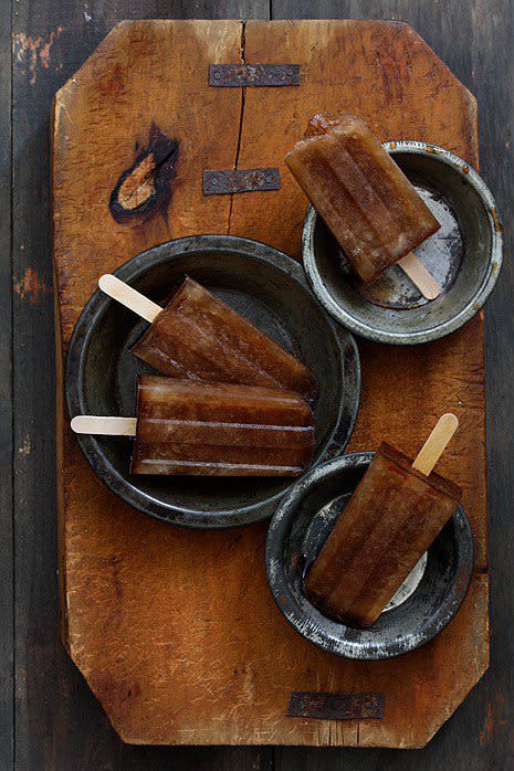 Vodka and Coca Cola ice lollies