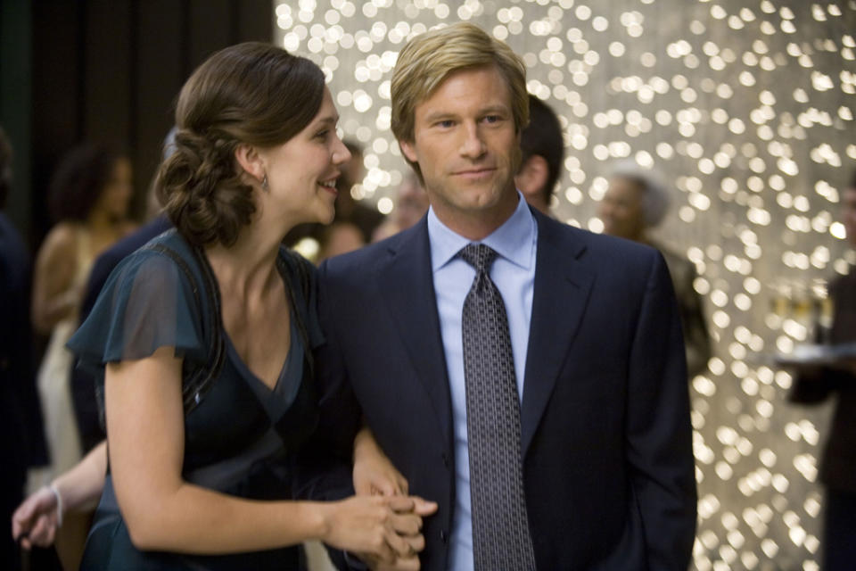 Maggie Gyllenhaal Aaron Eckhart Batman The Dark Knight Production Warner Brothers 2008