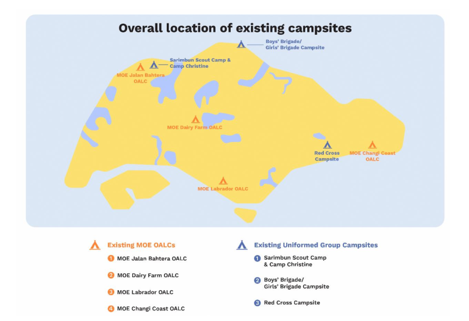 Currently, only 60 per cent of schools' camping needs are met by existing facilities, with the remainder fulfilled through external or within school premises