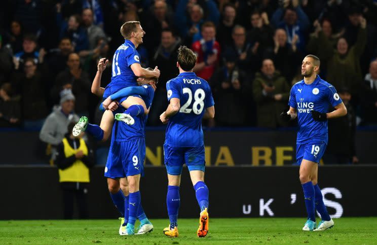 Super substitutes Marc Albrighton and Islam Slimani helped Leicester win