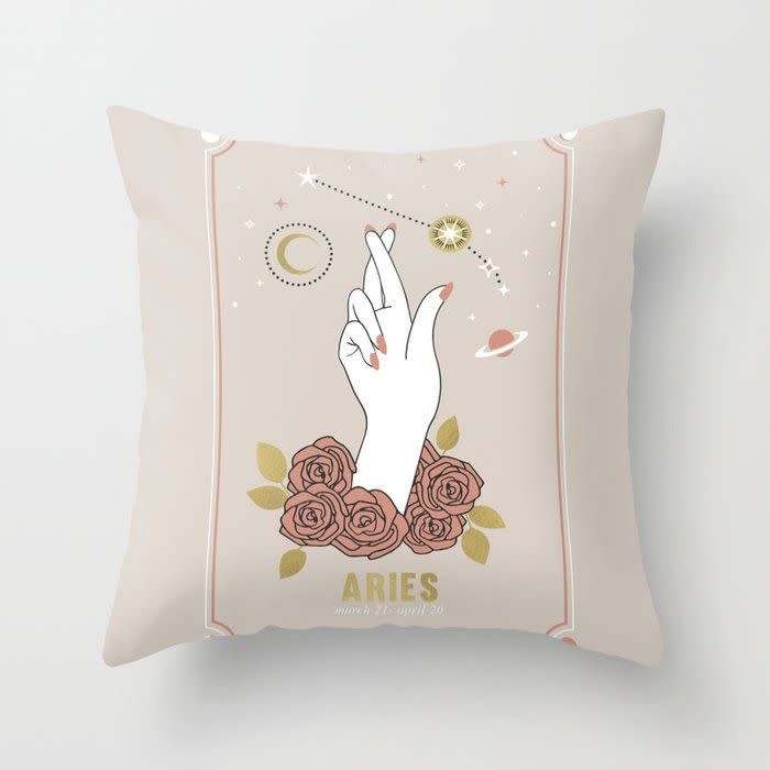 36) Aries Zodiac Series Throw Pillow