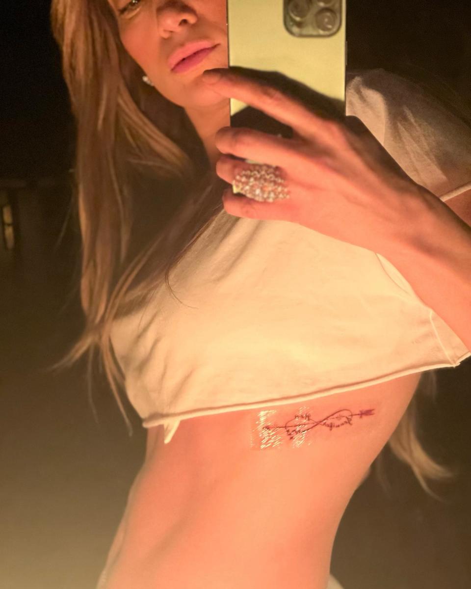 Jennifer Lopez Valentine's Day Tattoo.