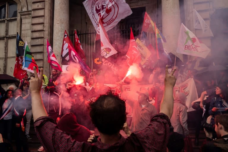 Manifestation d'opposants à l'extrême droite le 14 juin 2024 à Lyon (JEFF PACHOUD)