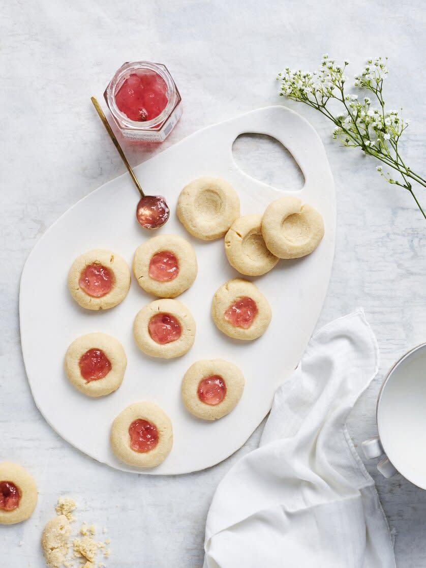 Cherry Blossom Thumbprint Cookies