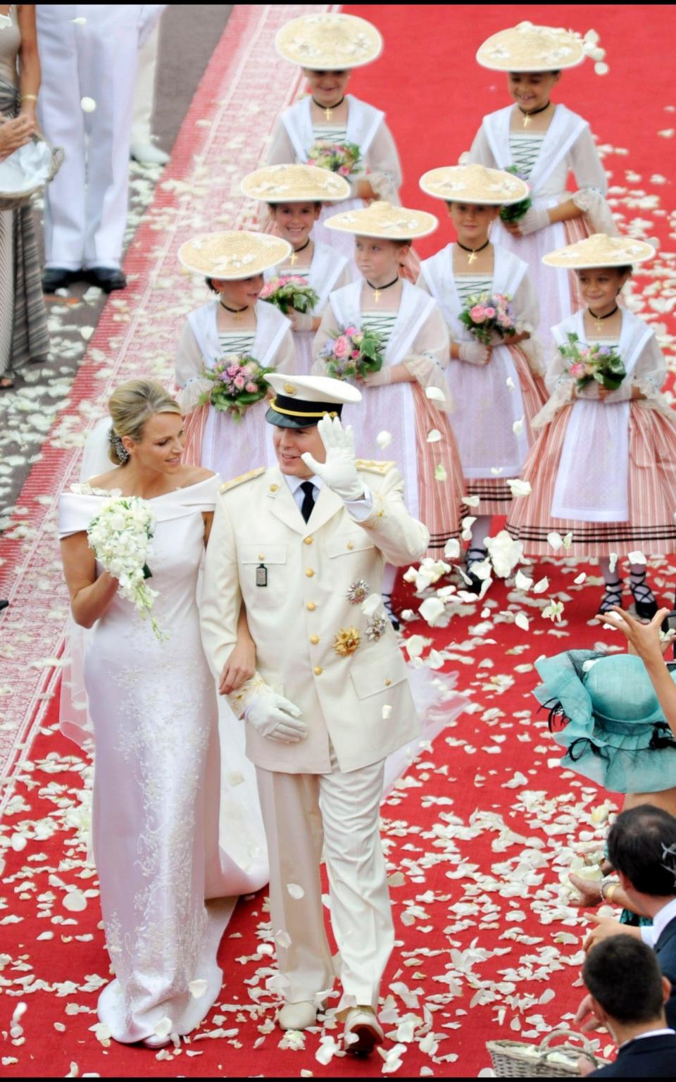 Prince Albert and Princess Charlene on their wedding day - Corbis