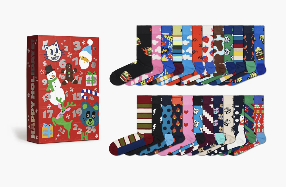 Happy Socks Assorted 24-Pack Crew Socks Advent Calendar