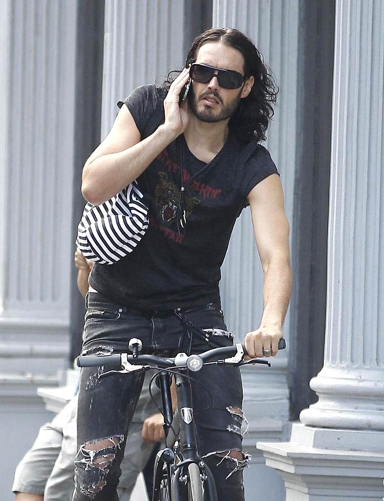 Russell Brand Bike Riding